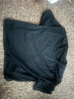 Cropped Black Crewneck Tee